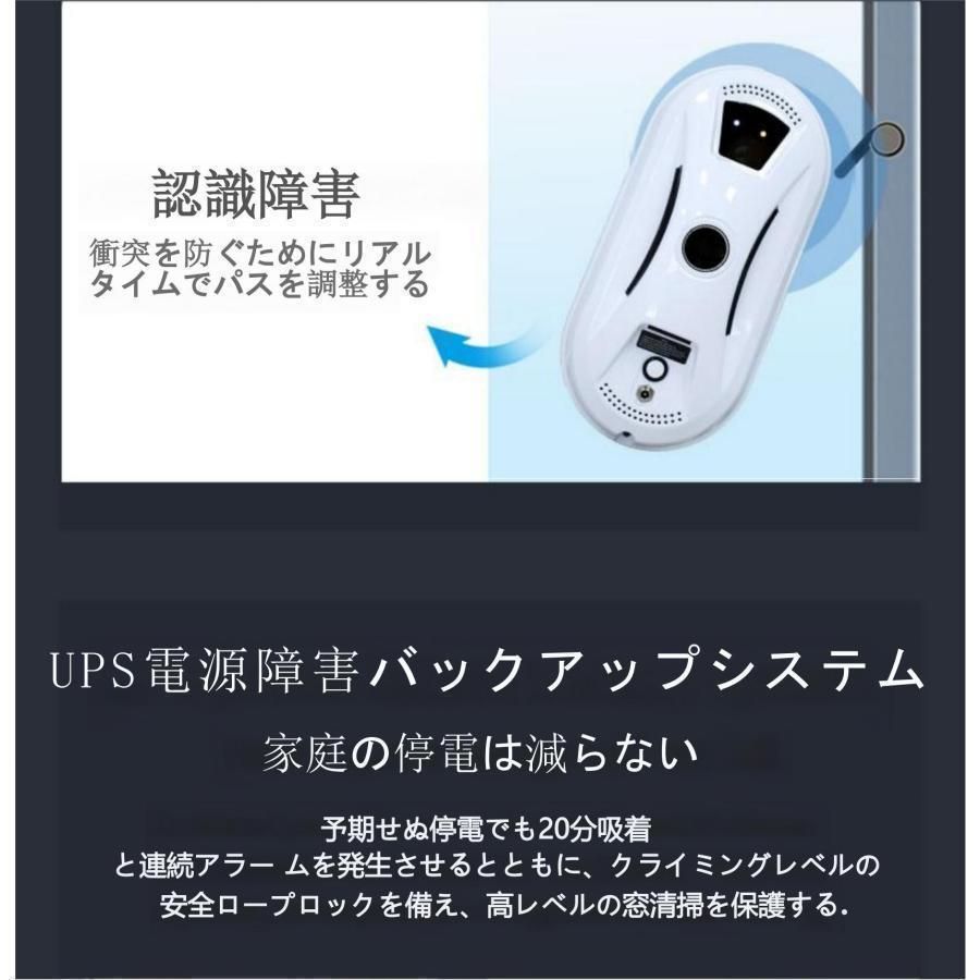 大好評☆窓拭きロボット 強力吸引 インテリジェント対応 回転式 水拭き