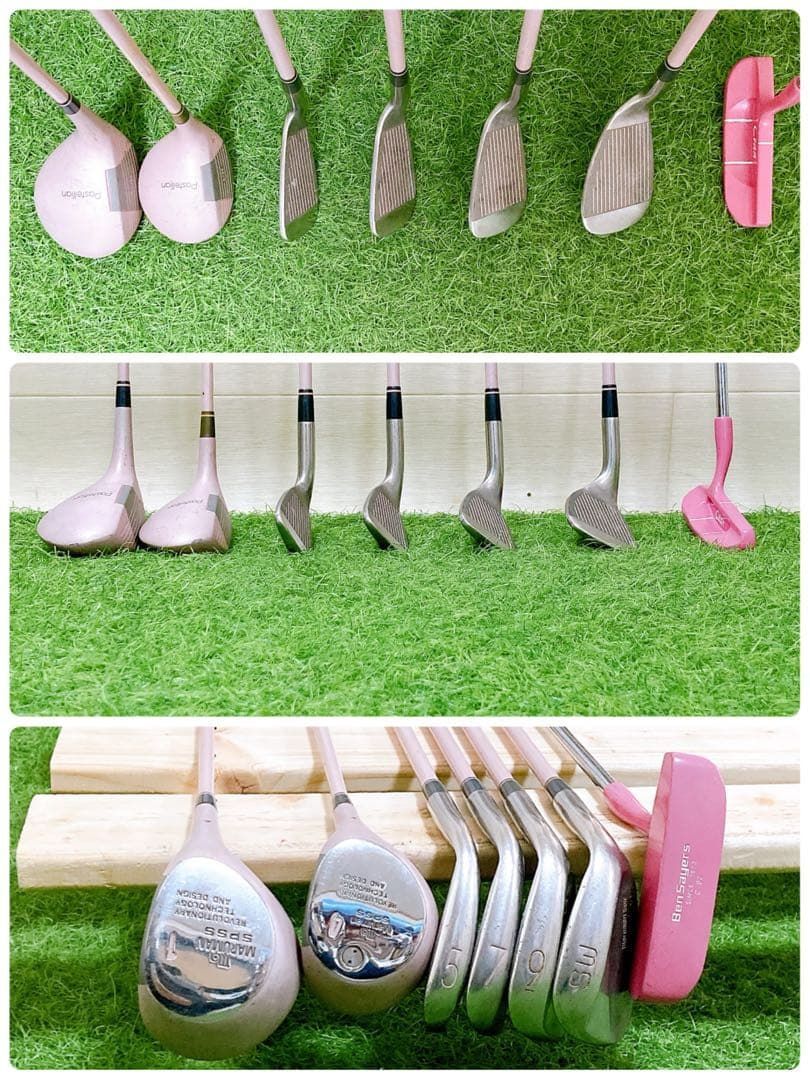 2.初心者オススメ　ゴルフクラブ　レディースセット　右利き　ヘッドカバーあり 1.初心者オススメ レディースセット ゴルフクラブ 右利き