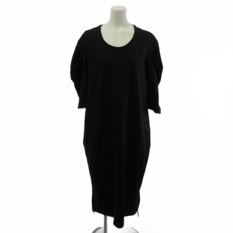 エムエムシックス メゾンマルジェラ MM 6 Maison Margiela ワンピース ロング ボリュームスリーブ 5分袖 黒 ブラック