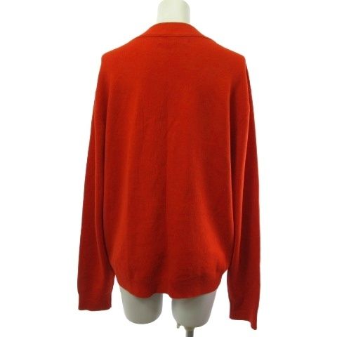 CABAN カーディガン　オレンジ キャバン CABaN CABaN コットンカシミヤ クルーネックカーディガン