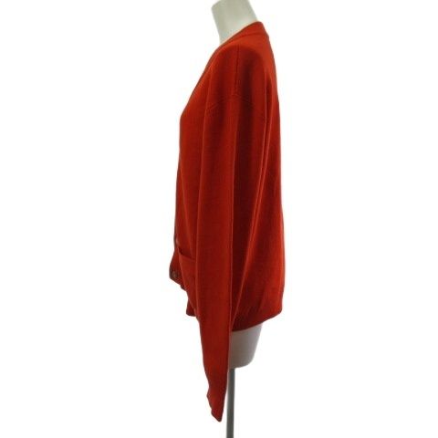 キャバン CABaN カーディガン 長袖 コットン カシミヤ オレンジ M