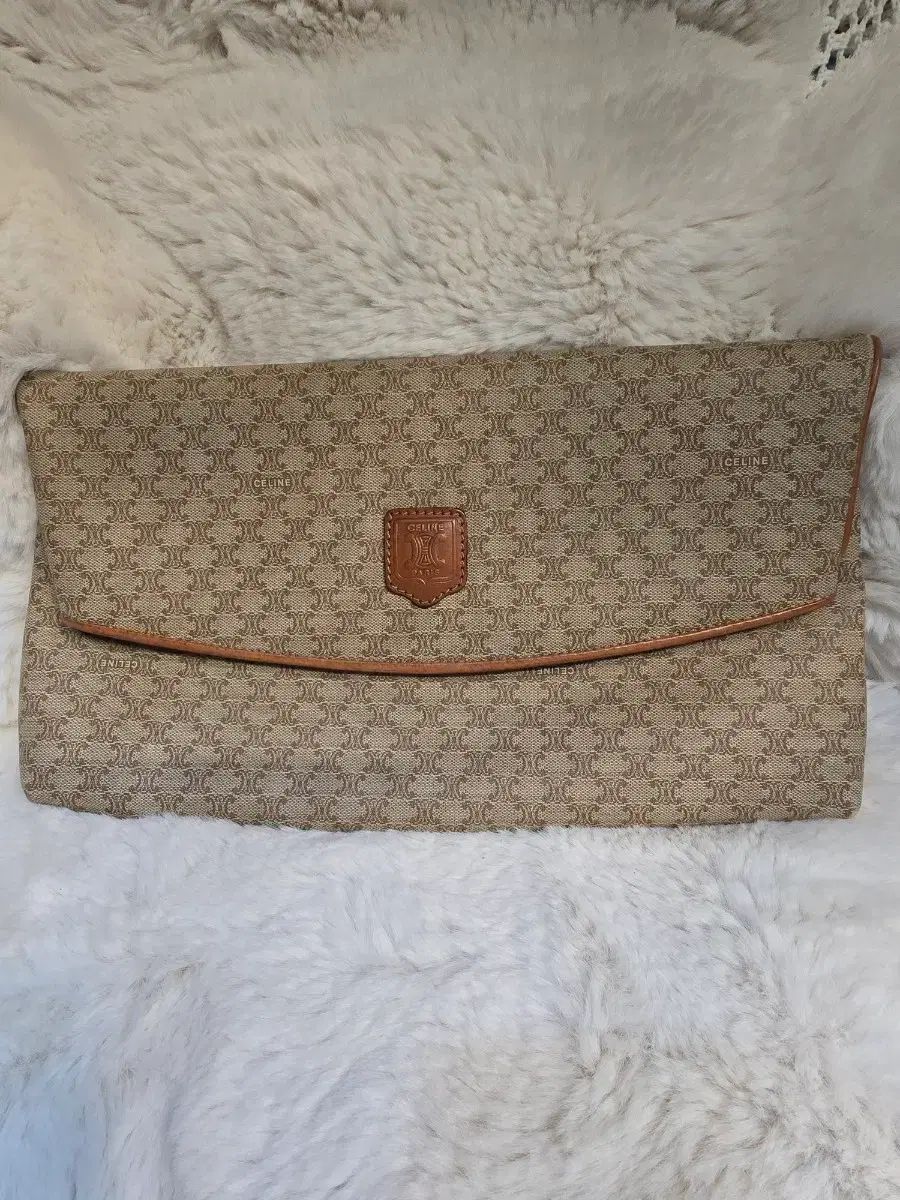 Celine セリーヌ マカダム クラッチバッグ ブラウン