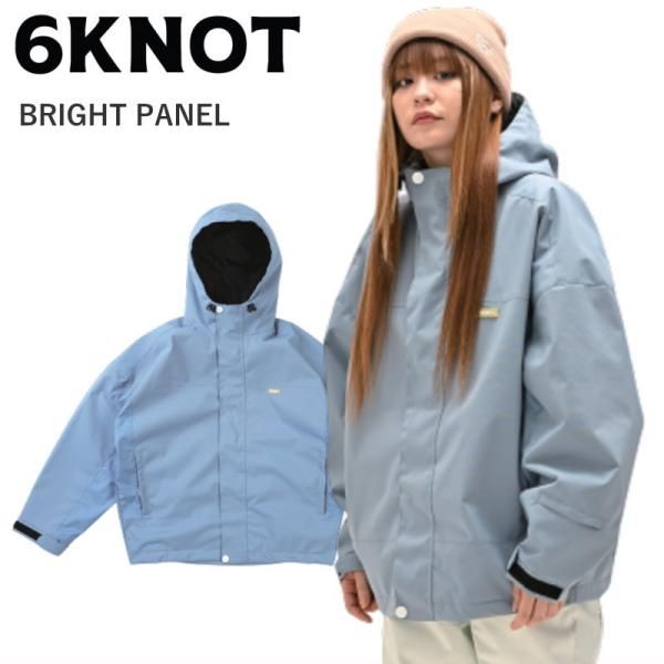 Mｻｲｽﾞ 24 25 6 KNOT BRIGHT PANEL JKT MAT BLUE K 2403 シックスノット スノーボード スノボウェア レディース ジャケット JACKET ライトウェア 2025