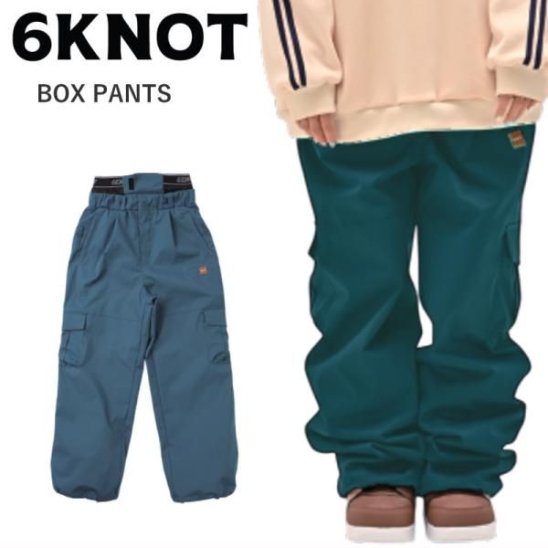 Mｻｲｽﾞ 24-25 6 KNOT BOX PNT TEAL GREEN K 2406 シックスノット スノーボード スノボウェア レディース パンツ PANTS ライトウェア 2025-2025