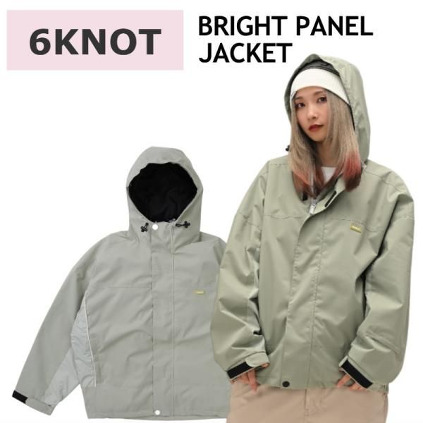 Mｻｲｽﾞ 25 26 6 KNOT BRIGHT PANEL JACKET KHAKI K 2503 シックスノット スノボウェア レディース ジャケット JKT