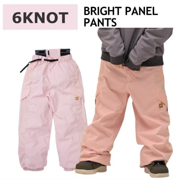 Mｻｲｽﾞ 25-26 6 KNOT BRIGHT PANEL PANTS PINK K 2504 シックスノット スノボウェア レディース ウーマンズ パンツ PNT