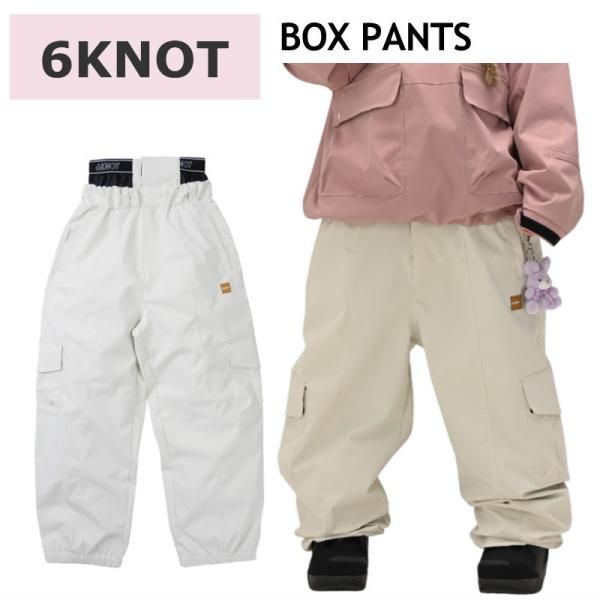 Mｻｲｽﾞ 25 26 6 KNOT BOX PANTS OFF WHITE K 2506 シックスノット スノボウェア レディース ウーマンズ パンツ PNT