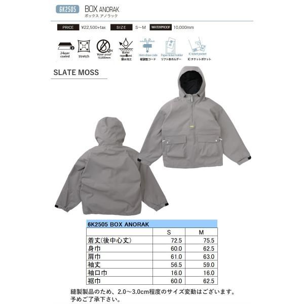 Sｻｲｽﾞ 25-26 6 KNOT BOX PANTS SLATE MOSS K 2506 シックスノット スノボウェア レディース ウーマンズ パンツ PNT