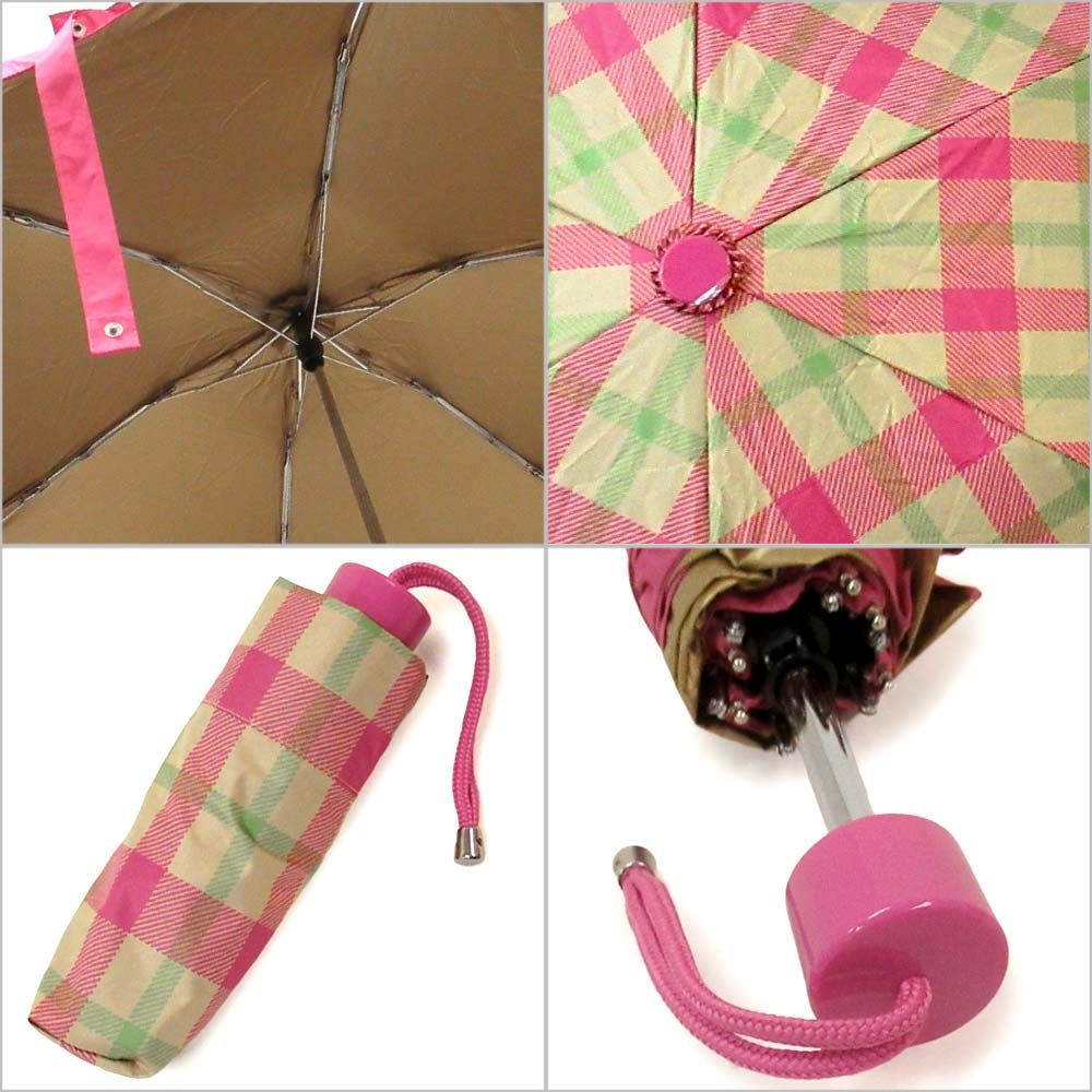 コーチ カサ COACH アウトレット UVカット 晴雨兼用 プレイド プリント ミニ アンブレラ 折り畳み傘 CBM 56 SVPMC