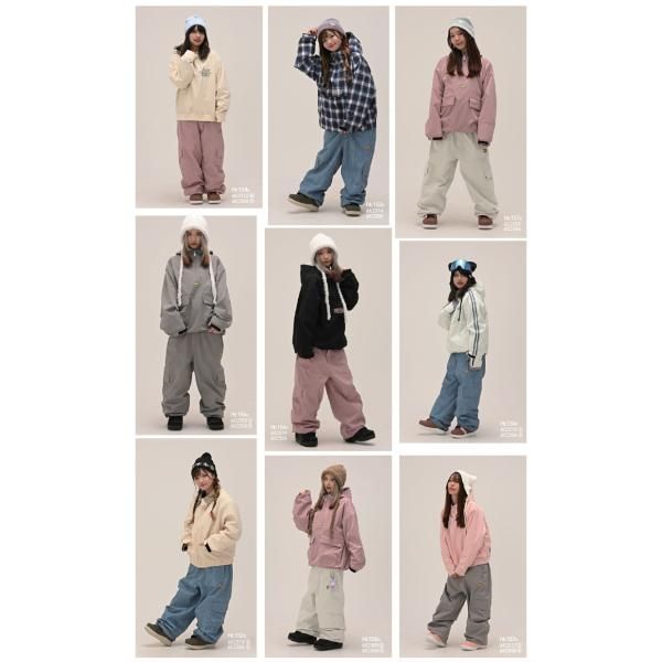 6KNOT シックスノット レディース BOX パンツ 25-26 ウェア スノーボード スノボ ウェアー PANTS 6K2506 ☆ PINK カラー:SMOKE ラインピップパンツ