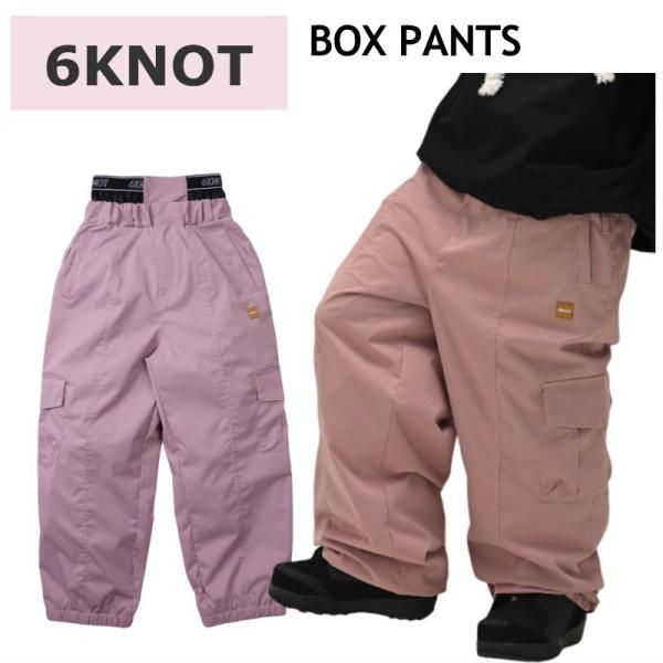 Mｻｲｽﾞ 25 26 6 KNOT BOX PANTS SMOKE PINK K 2506 シックスノット スノボウェア レディース ウーマンズ パンツ PNT