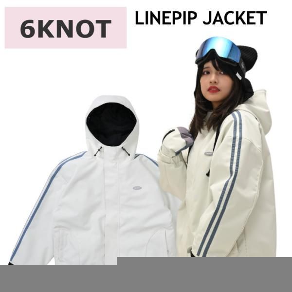 Sｻｲｽﾞ 25-26 6 KNOT LINEPIP JACKET OFF WHITE K 2510 シックスノット スノボウェア レディース ウーマンズ ジャケット JKT