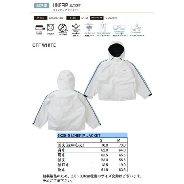 Sｻｲｽﾞ 25-26 6 KNOT LINEPIP JACKET OFF WHITE K 2510 シックスノット スノボウェア レディース ウーマンズ ジャケット JKT