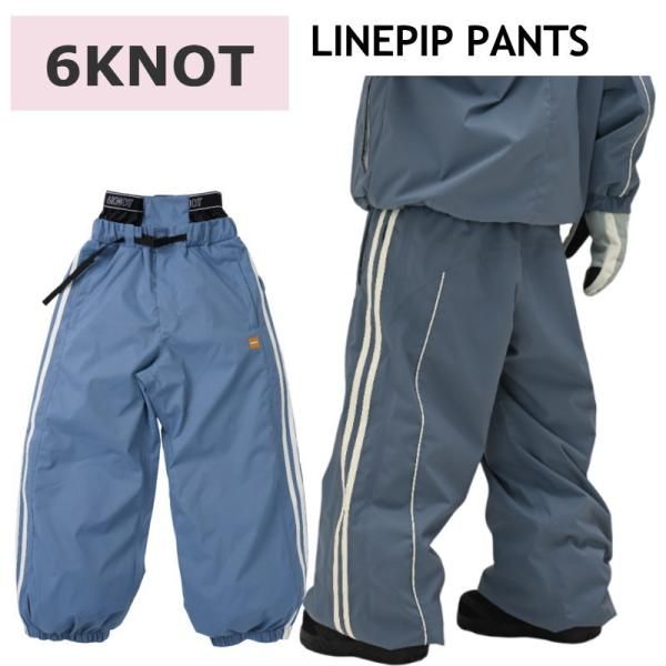 Mｻｲｽﾞ 25-26 6 KNOT LINEPIP PANTS BLUE K 2511 シックスノット スノボウェア レディース ウーマンズ パンツ PNT