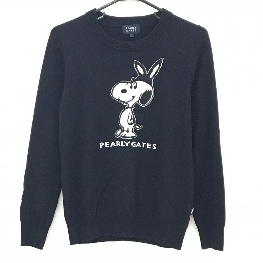 超美品】パーリーゲイツ×PEANUTS セーター ネイビー×白 うさ耳
