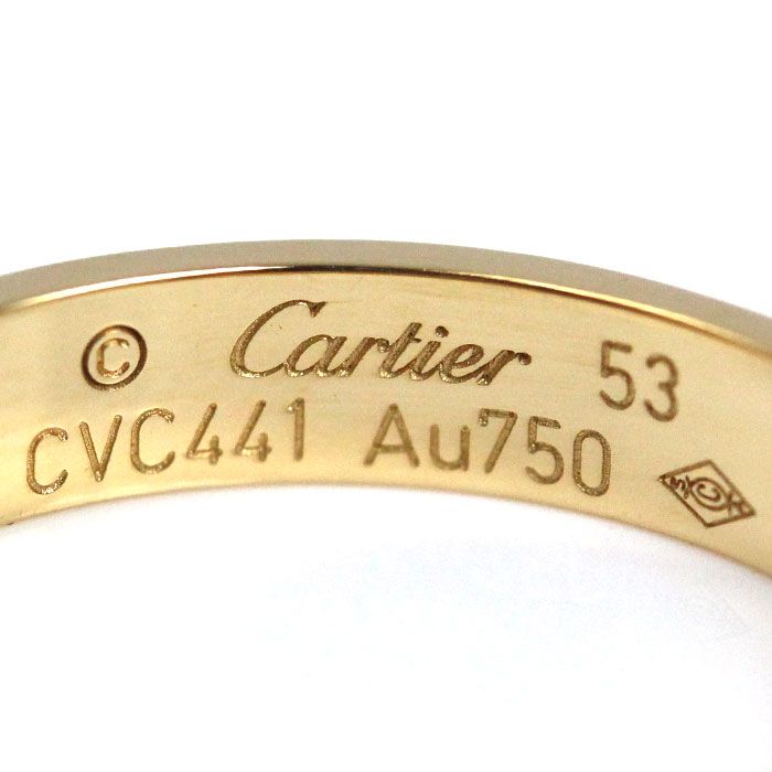 CARTIER カルティエ K18YG イエローゴールド ミニラブ リング・指輪