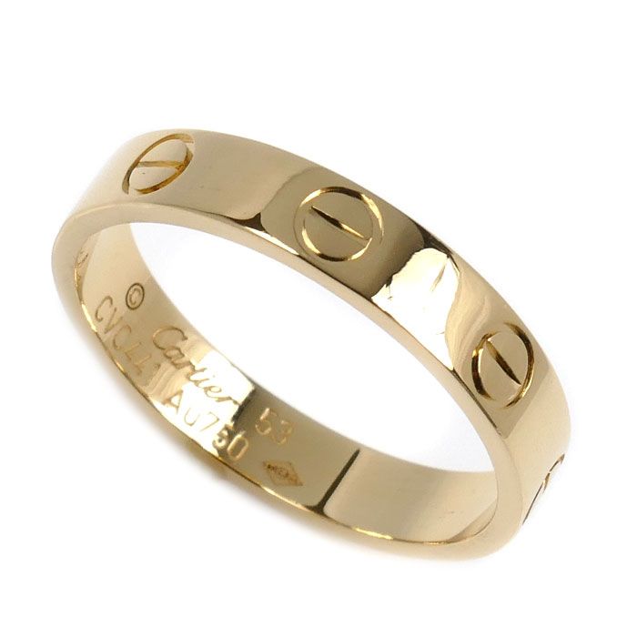 CARTIER カルティエ K18YG イエローゴールド ミニラブ リング・指輪