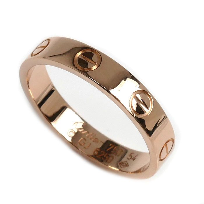 CARTIER カルティエ K18PG ピンクゴールド ミニラブ リング・指輪