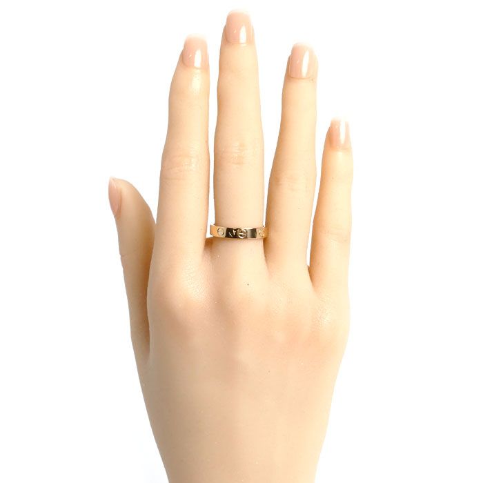 CARTIER カルティエ K18PG ピンクゴールド ミニラブ リング・指輪