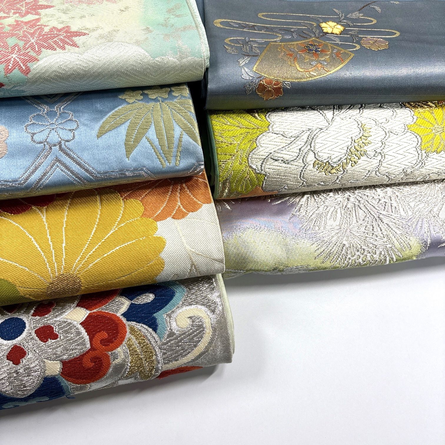 袋帯 7枚 正絹 帯まとめ売り 同梱購入歓迎 リメイク用 着付け練習用