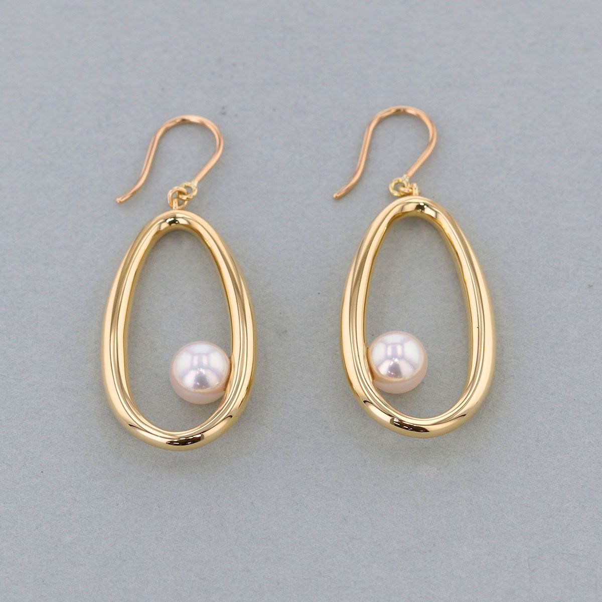 ミキモト Moon Dew アコヤパールピアス 750 YG ピアス PE 1735 PK レディース K 18イエローゴールド パール ホワイト