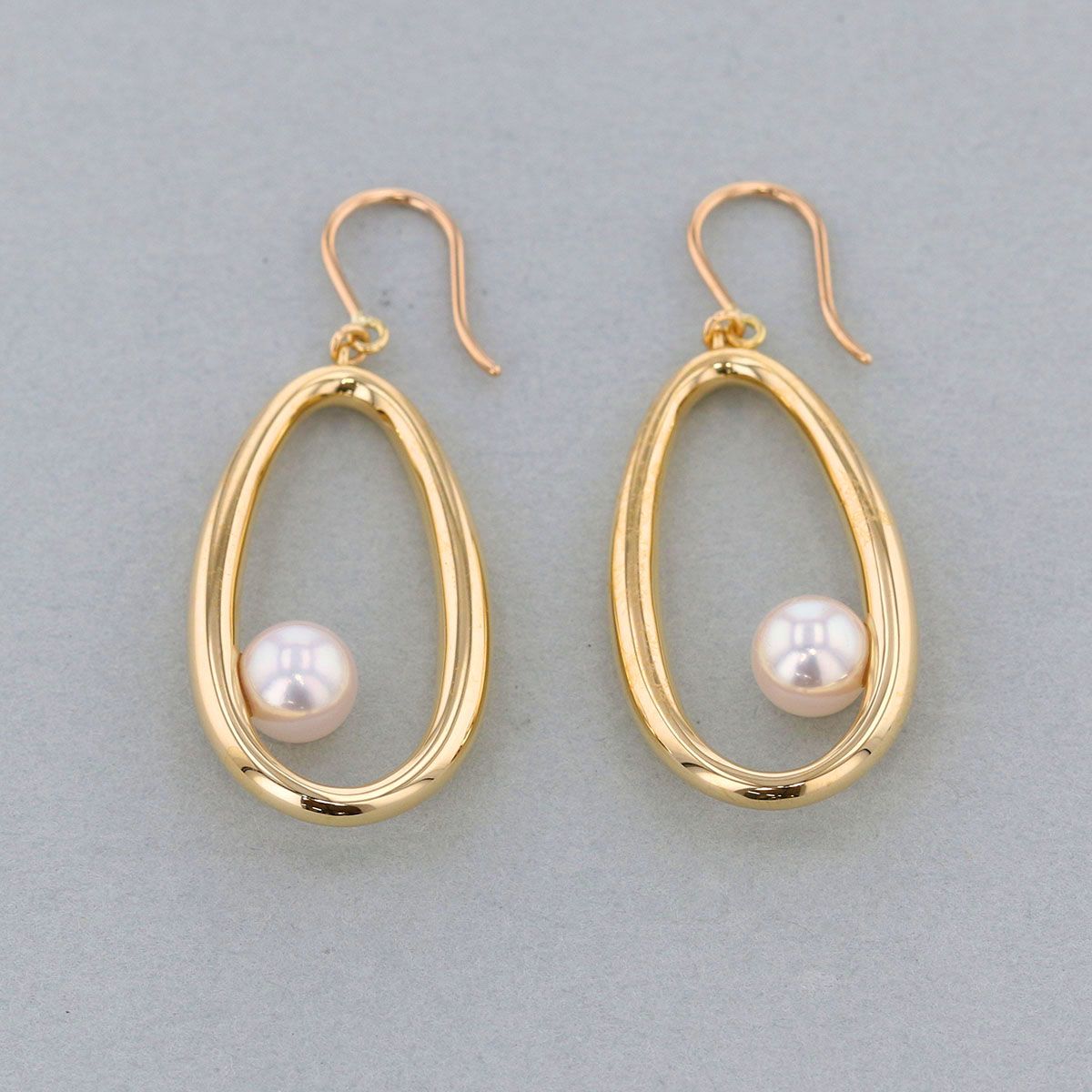 ミキモト Moon Dew アコヤパールピアス 750 YG ピアス PE-1735 PK レディース K 18イエローゴールド パール ホワイト