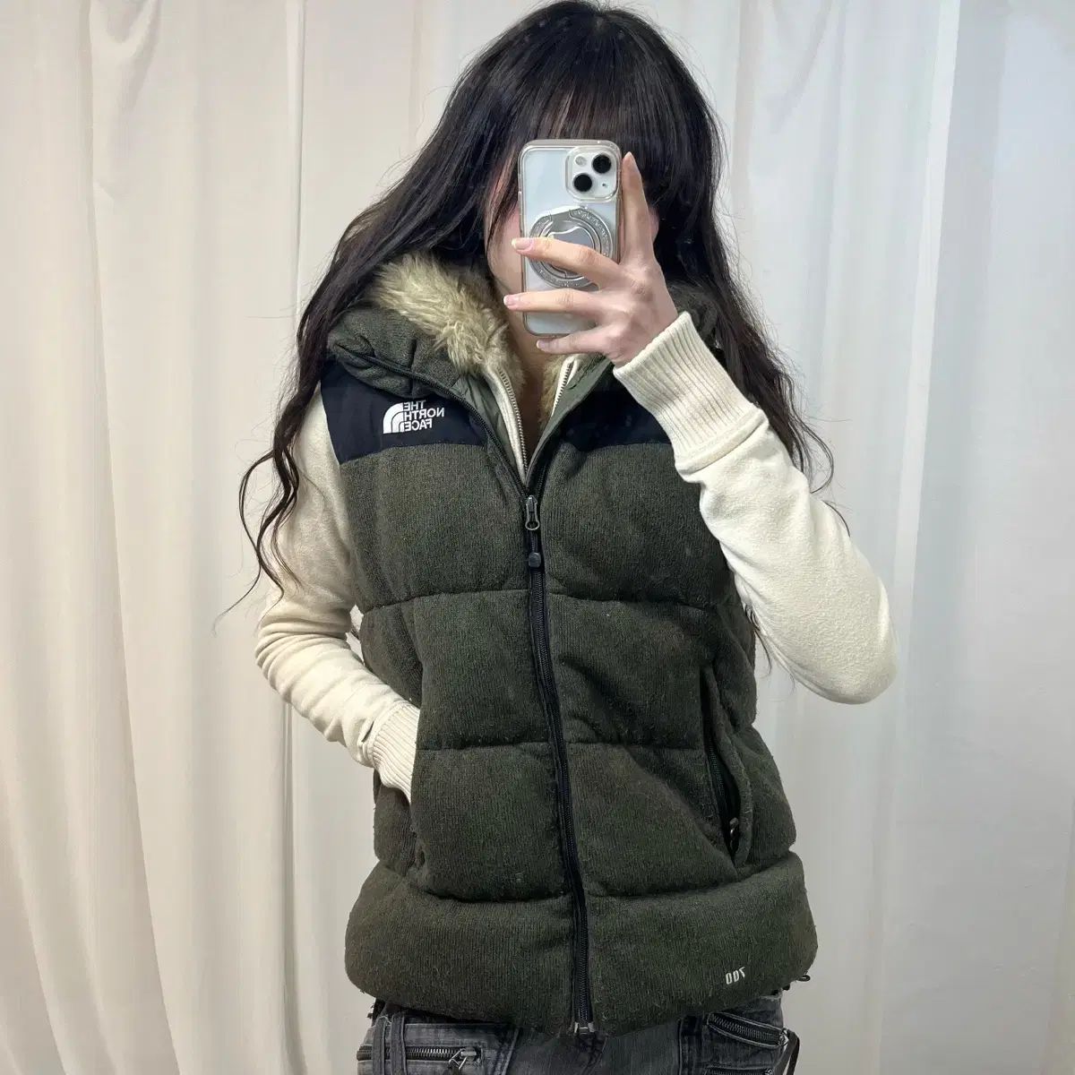 THE NORTH FACE カーキ ダウン ベスト