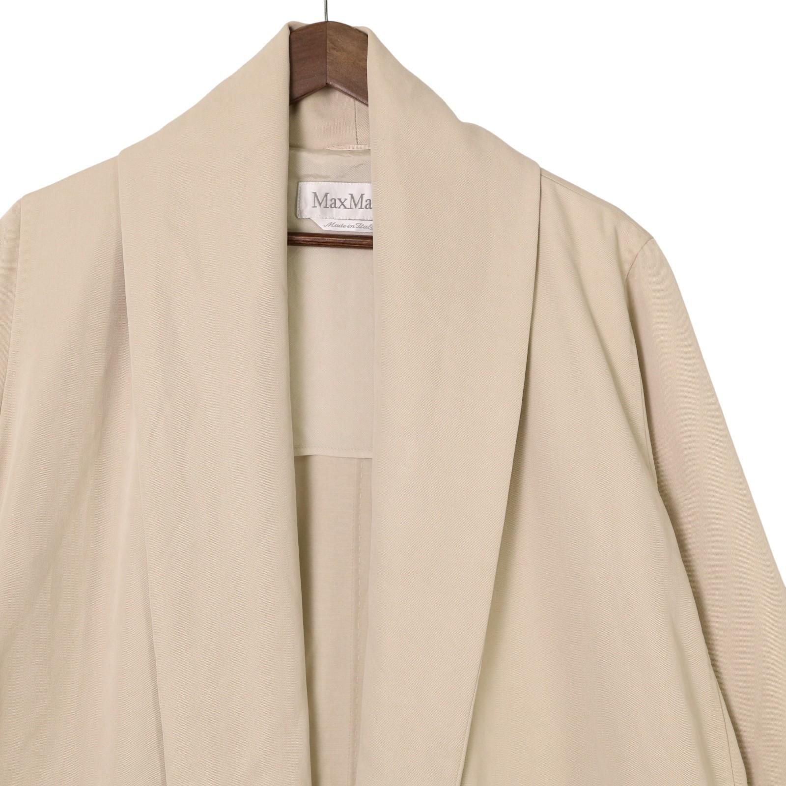 MAX MARA マックスマーラ 白タグ ショールカラー スプリングコート