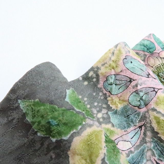 百華❀Y4237◇美品 作家物落款 辻が花 絞り 手縫い仕立て トールサイズ