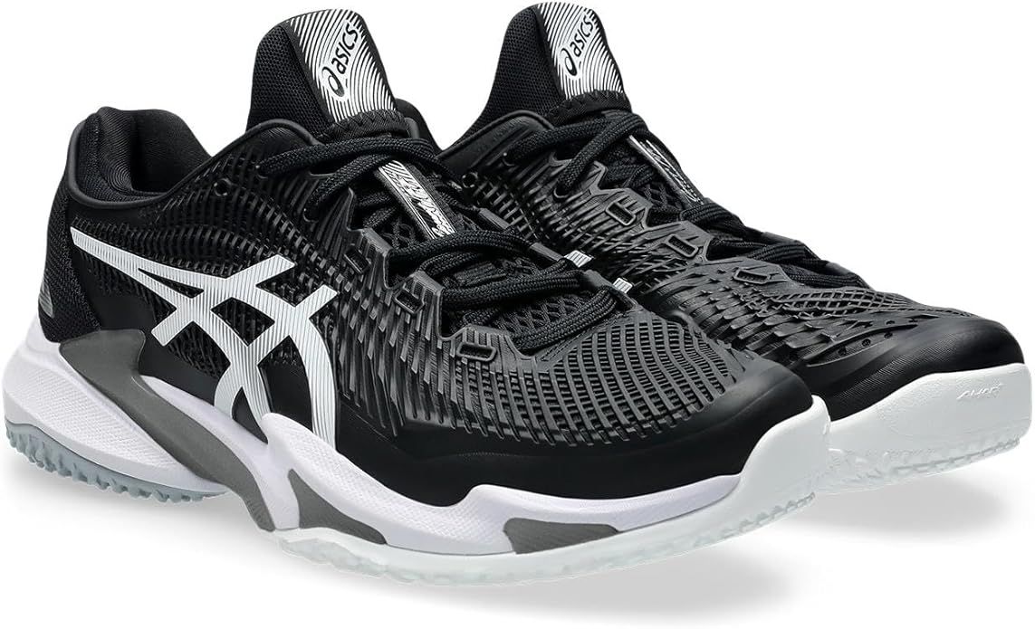 アシックス テニスシューズ COURT FF 3 OC メンズ 002 ブラック ホワイト 2 E