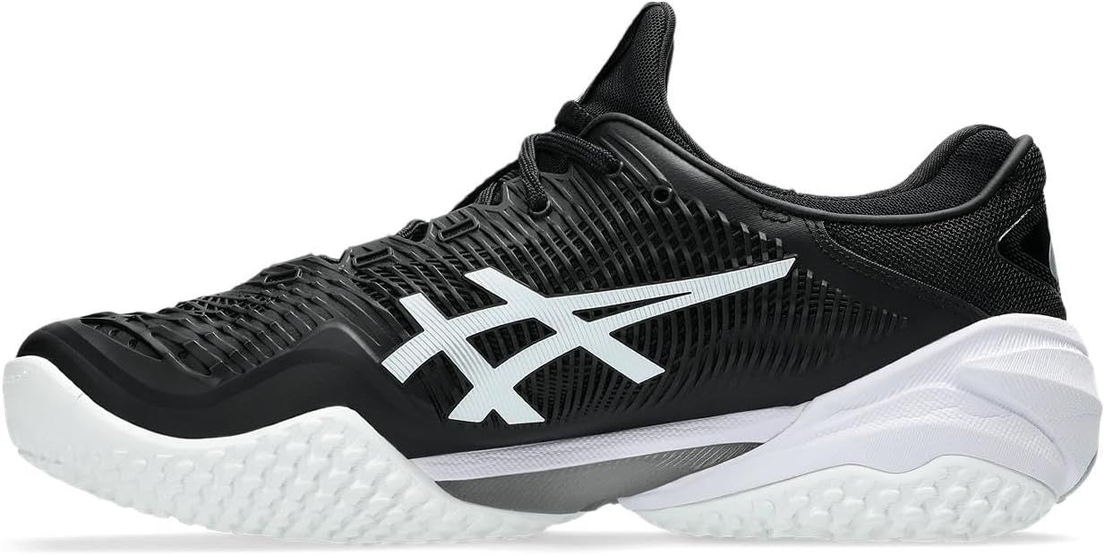  アシックス テニスシューズ COURT FF 3 OC メンズ 002 ブラック ホワイト 2 E シューズ(男性用) テニス