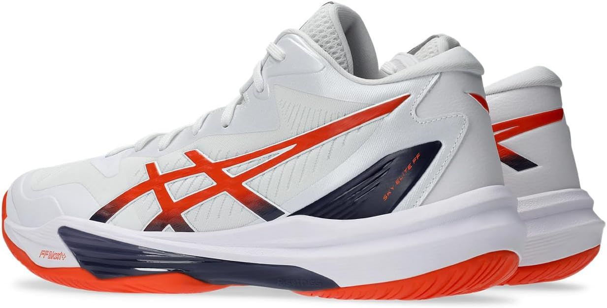アシックス バレーボールシューズ SKY ELITE FF MT 3 メンズ 103 ホワイト ノヴァオレンジ 2 E