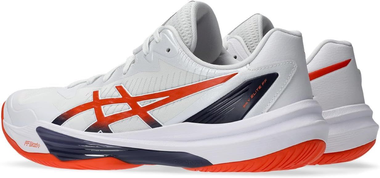 アシックス バレーボールシューズ SKY ELITE FF 3 メンズ 103 ホワイト ノヴァオレンジ 2 E