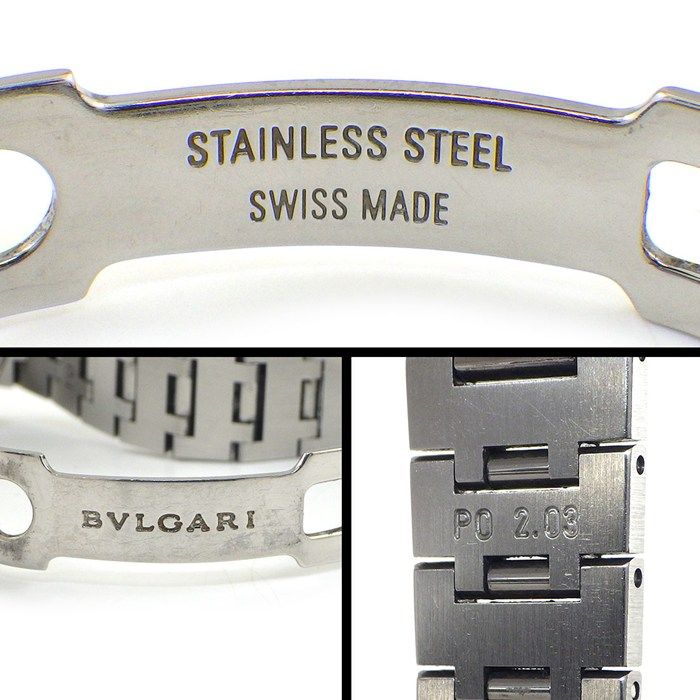  ブルガリ BVLGARI 腕時計 ブルガリブルガリ BB 23 SS 12ポイント ダイヤインデックス ブラック文字盤 ロゴベゼル クオーツアナログ 腕時計(デジタル) 時計