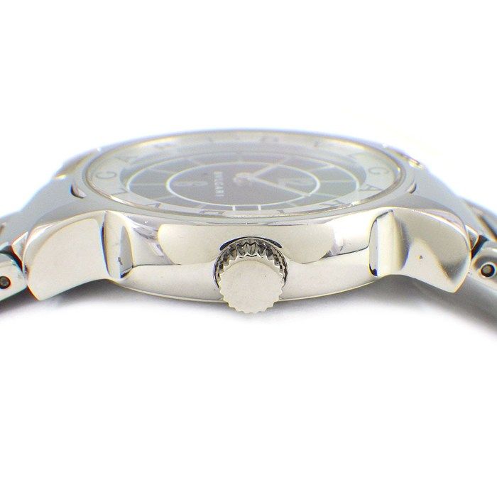 ブルガリ BVLGARI 腕時計 ソロテンポ ST 29 S ブラック文字盤 デイト SS クオーツアナログ