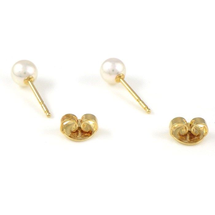 ミキモト ピアス あこや真珠 5.5 mm珠 K 18 YG