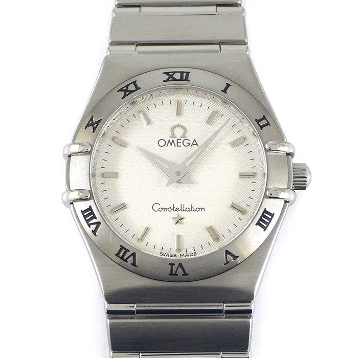 オメガ OMEGA 腕時計 コンステレーション 1572.30.00 メッシュ ギョーシェ シルバー文字盤 SS クオーツアナログ