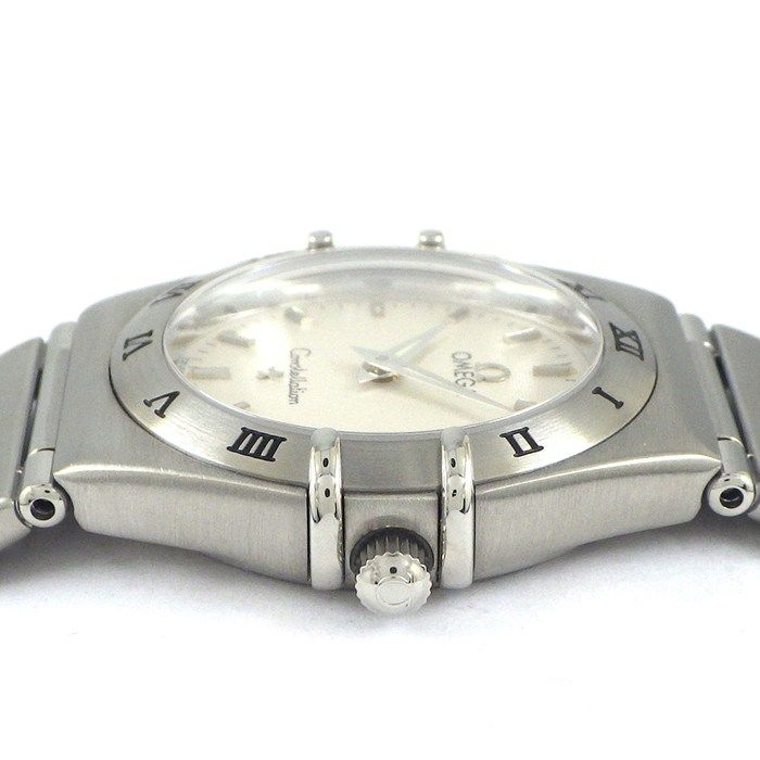 オメガ OMEGA 腕時計 コンステレーション 1572.30.00 メッシュ ギョーシェ シルバー文字盤 SS クオーツアナログ