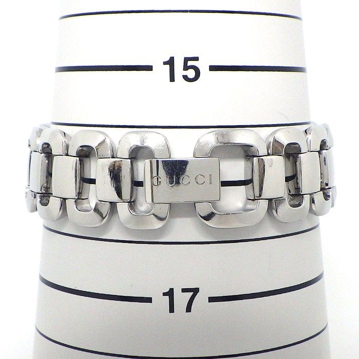  グッチ GUCCI 腕時計 G 125.5 3ポイント ダイヤインデックス スクエア サンレイ ブラウン文字盤 SS クオーツアナログ 腕時計(デジタル) 時計