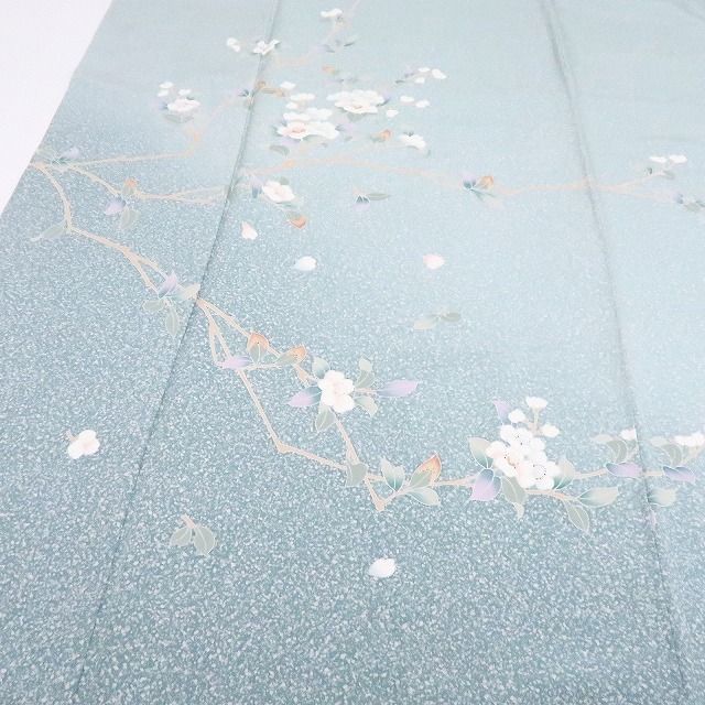 百華❀Y4239◇新品 手描き友禅 仕付け糸付 手縫い仕立て ワイドサイズ