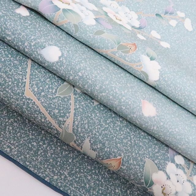 百華❀Y4239◇新品 手描き友禅 仕付け糸付 手縫い仕立て ワイドサイズ