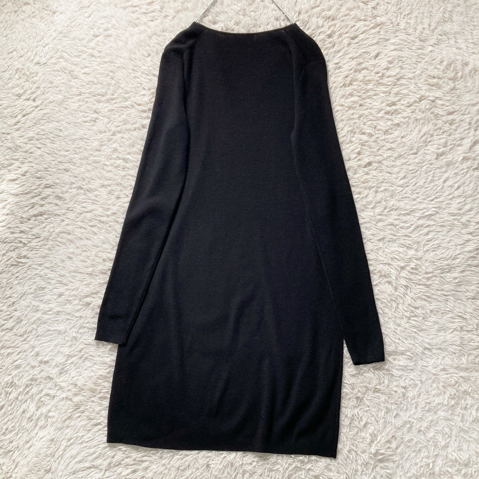 こちらは即日発送　theory　セオリー　ニットミニワンピース　S 黒 Theory - セオリー ワンピース 半袖 ひざ丈 P XS 紺 ネイビー /HO15の