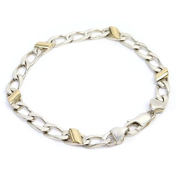 ティファニー TIFFANY＆Co. VINTAGE フィガロ コンビブレスレット K 18 YG×SV 925 約18 cm 約10.7 g 17959