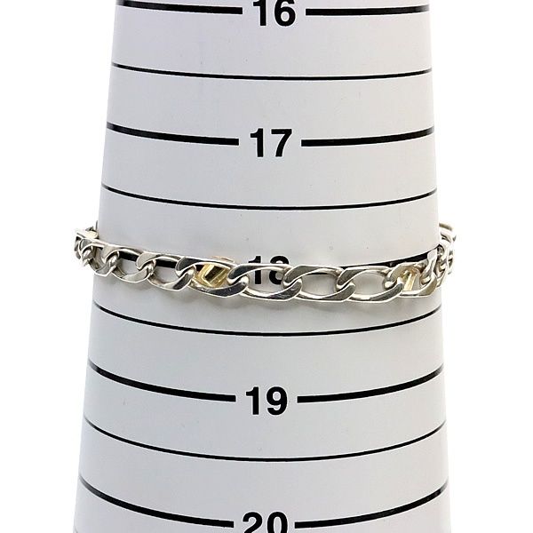  ティファニー TIFFANY＆Co. VINTAGE フィガロ コンビブレスレット K 18 YG×SV 925 約18 cm 約10.7 g 17959 バングル リストバンド アクセサリー