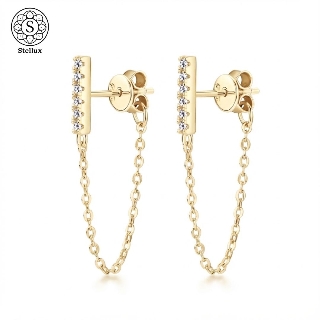 大人の色気を耳元に モアサナイト ロングチェーンピアス 揺れる 上品 大人かわいい 高見え シルバー925 18 K仕上げ ジュエリー GRA鑑定書付 レディース 両耳用 ゴールド シルバー 普段使い デート ギフト プレゼント