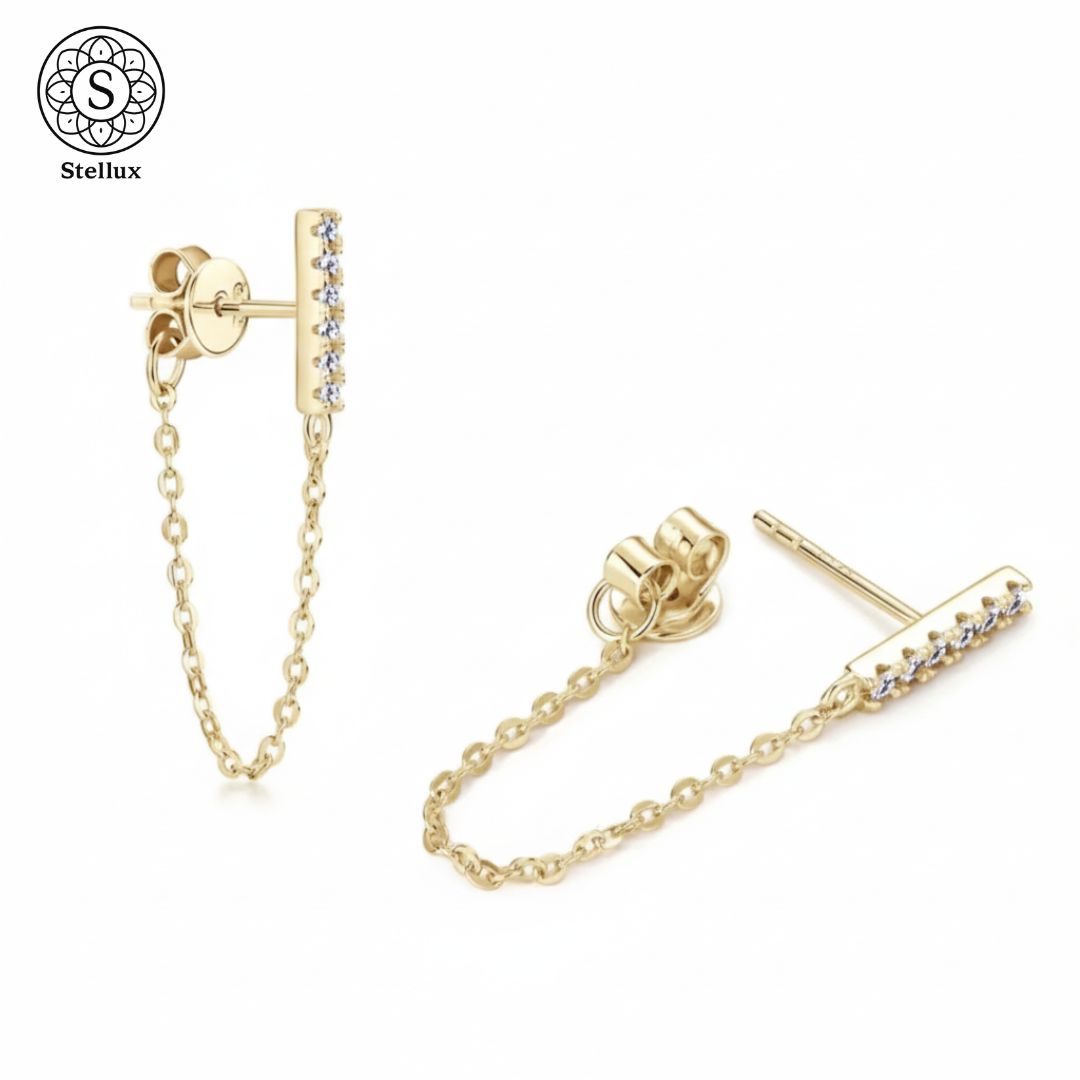  大人の色気を耳元に モアサナイト ロングチェーンピアス 揺れる 上品 大人かわいい 高見え シルバー925 18 K仕上げ ジュエリー GRA鑑定書付 レディース 両耳用 ゴールド シルバー 普段使い デート ギフト プレゼント ピアス(両耳用) アクセサリー