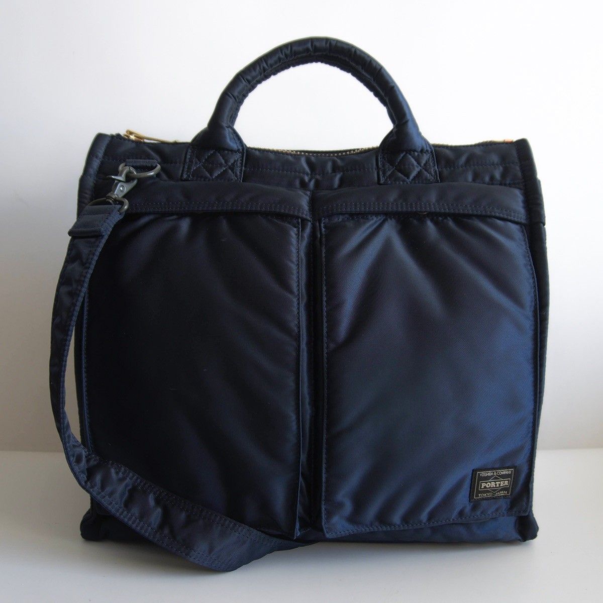 PORTER TANKER SQUARE TOTE BAG L ポーター アイアンブルー 2 way ショルダーバッグ