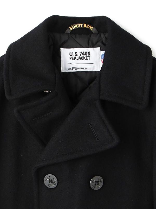 Schott ピーコート 740 24oz 日本別注 アウター 大きいサイズ ネイビー ボタン Pコート 7821154004 740US PEACOAT Schott ピーコート 740 24oz 日本別注 アウター 大きいサイズ ネイビー