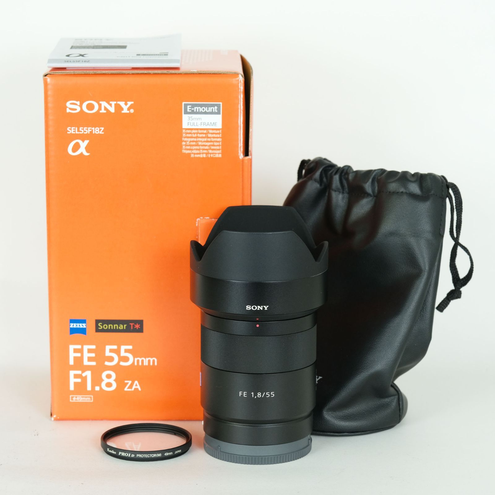 フィルター付 SONY Sonnar T FE 55 mm F 1.8 ZA Eマウント