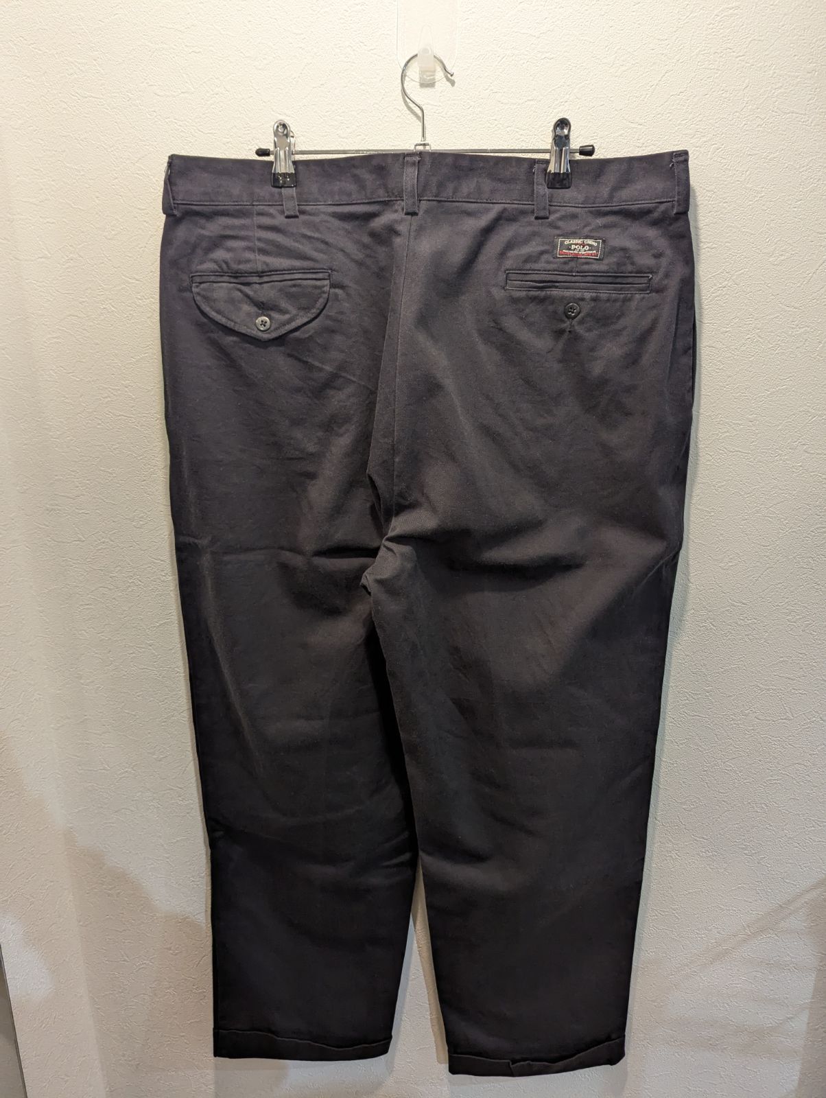 ポロバイラルフローレン　ポロチノ　チノパン　ブラック　HAMMOND PANT ポロバイラルフローレン ポロチノ ブラック HAMMOND PANT W34 90s ポロ